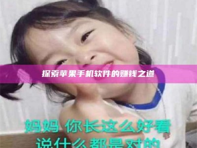 孟津探索苹果手机软件的赚钱之道