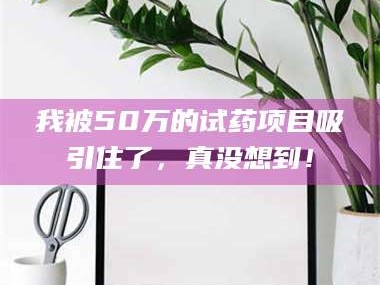 孟津我被50万的试药项目吸引住了，真没想到！