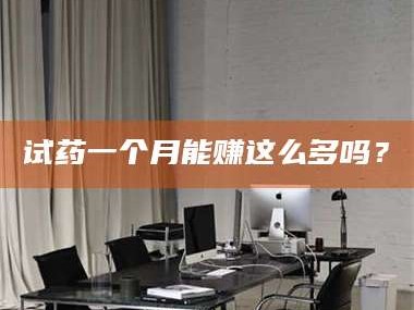 孟津试药一个月能赚这么多吗？