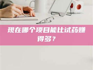 孟津现在哪个项目能比试药赚得多？