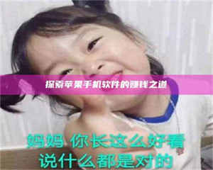 孟津探索苹果手机软件的赚钱之道 第1张